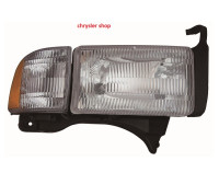 pravé přední světlo včetně blinkru